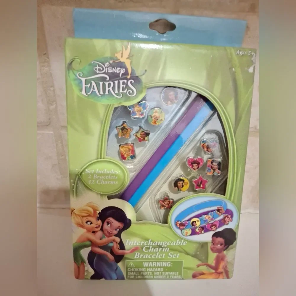Disney Fairies Tinkerbell Interchangeable Charm Bracelet Set